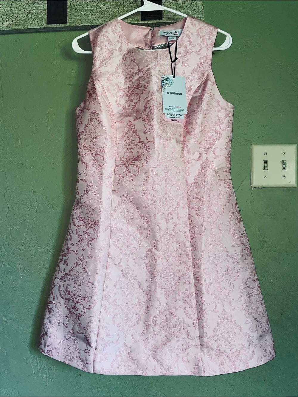 NWT Vintage-Inspired Jacquard Brocade A-Line Mini Dress